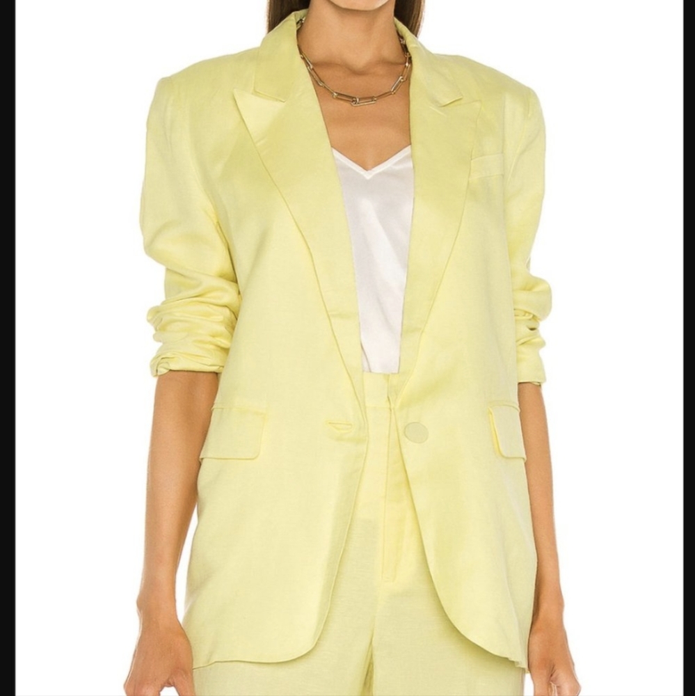 BARDOT Linen Blazer 🌟 Summer Canary Yellow 😍 US 8 M
